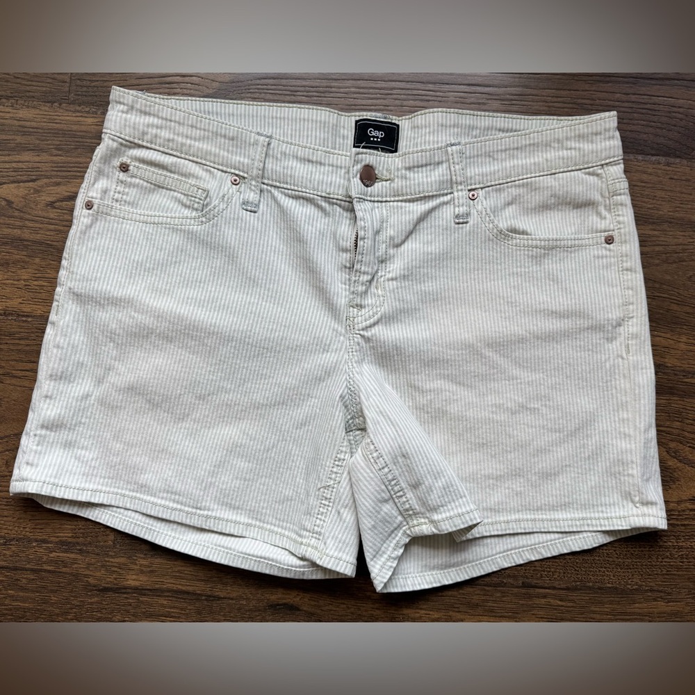 GAP Women's Light Striped Jean Shorts